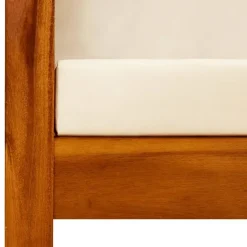 vidaXL - Bankje - Crème - Acaciahout