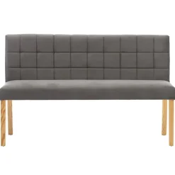 vidaXL - Bankje - Grijs - Fluweel