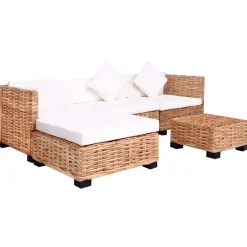 vidaXL - Bankset - Bruin - Rattan Hot