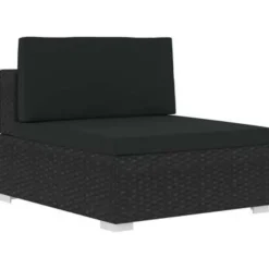vidaXL - Bankset - Zwart - Poly rattan Hot