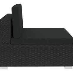 vidaXL - Bankset - Zwart - Poly rattan Hot