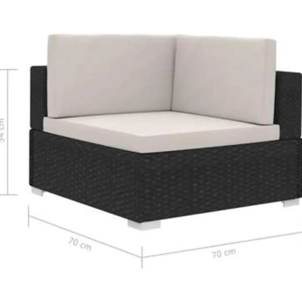 vidaXL - Bankset - Zwart - Poly rattan Sale