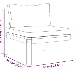 vidaXL - Bankstel - Grijs - Acaciahout Clearance