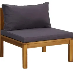 vidaXL - Bankstel - Grijs - Acaciahout Clearance