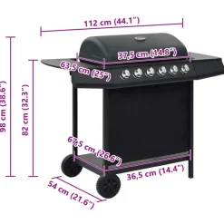 vidaXL - Barbecue - Zwart - Staal Online