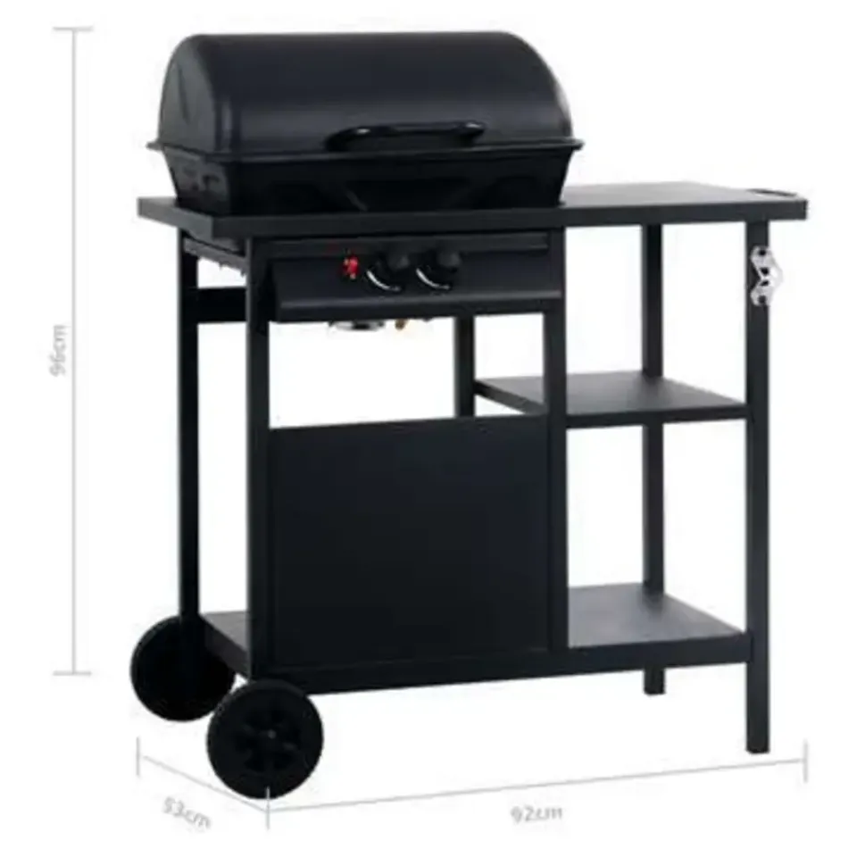 vidaXL - Barbecue - Zwart - Staal Outlet