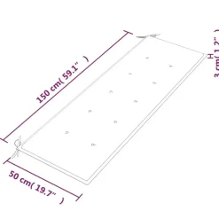 vidaXL - Batavia Tuinbank met blauw kussen - Teakhout - 150x51.5x84 cm Online
