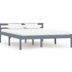 vidaXL - Bed frame - Grijs - Massief grenenhout - 120x200 cm