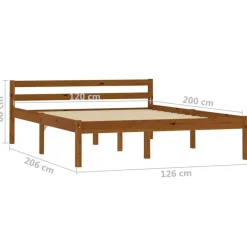 vidaXL - Bed frame - Honingbruin - Massief grenenhout - 120x200 cm Best