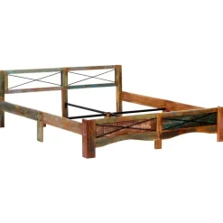 vidaXL - Bed frame - Multikleur - Massief gerecycled hout - 180x200 cm Outlet