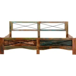 vidaXL - Bed frame - Multikleur - Massief gerecycled hout - 180x200 cm Outlet