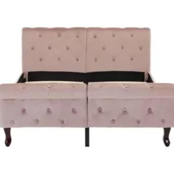 vidaXL - Bed frame - Roze - Fluweel - 120x200 cm Online
