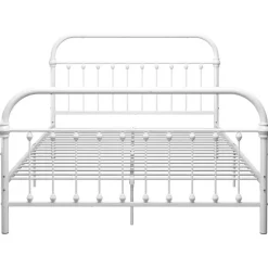 vidaXL - Bed frame - Wit - Metaal - 140 x 200 cm