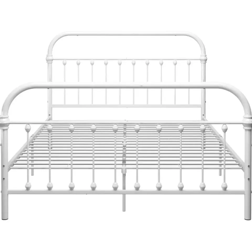 vidaXL - Bed frame - Wit - Metaal - 140 x 200 cm