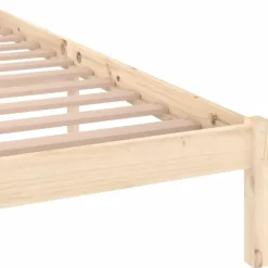 vidaXL - Bed frame met hoofdbord - Naturel - Massief grenenhout - 140x200 cm Discount
