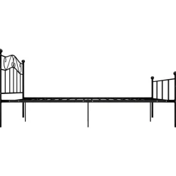 vidaXL - Bed frame met hoofdeinde - Zwart - Metaal - 120x200 cm Outlet