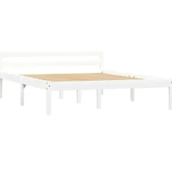 vidaXL - Bed frame met hoofdeinde - Wit - Massief grenenhout - 140x200 cm Hot
