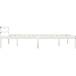 vidaXL - Bed frame met hoofdeinde - Wit - Massief grenenhout - 140x200 cm Hot