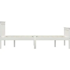 vidaXL - Bed frame met hoofdeinde - Wit - Massief grenenhout - 140x200 cm Hot