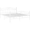 vidaXL - Bed frame met hoodfbord en lattenbodem - Wit - Metaal - 140x200 cm Hot