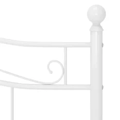 vidaXL - Bed frame met hoodfbord en lattenbodem - Wit - Metaal - 140x200 cm Hot