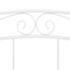 vidaXL - Bed frame met hoodfbord en lattenbodem - Wit - Metaal - 140x200 cm Hot