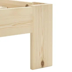 vidaXL - Bed frame met hoofdbord - Wit - Massief grenenhout - 140x200 cm Online