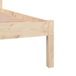 vidaXL - Bed frame met hoofdeinde - Naturel - Massief grenenhout - 140x190 cm Online