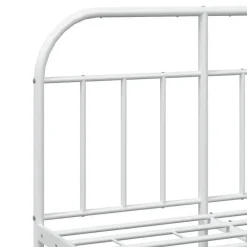 vidaXL - Bed frame met hoofd- en voeteneinde - Wit - Metaal - 120x200 cm Online