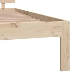 vidaXL - Bed frame met hoofdeinde - Naturel - Massief grenenhout - 140x200 cm Online