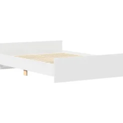 vidaXL - Bed frame met hoofd- en voeteneinde - Wit - 140x200 cm Best