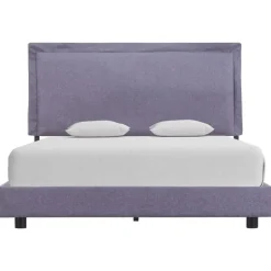 vidaXL - Bed frame met hoofdbord - Lichtgrijs - Stof - 140x200 cm New