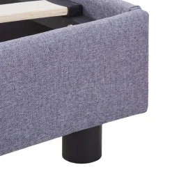 vidaXL - Bed frame met hoofdbord - Lichtgrijs - Stof - 140x200 cm New