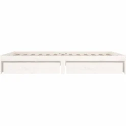 vidaXL - Bed frame met lades - Wit - Massief grenenhout - 140x200 cm
