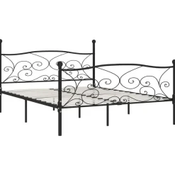 vidaXL - Bed frame met lattenbodem - Zwart - Metaal - 180x200 cm
