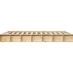 vidaXL - Bed frame met opbergruimte - Naturel - Massief hout - 1400x200 cm Outlet