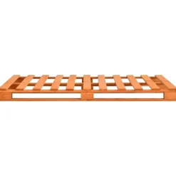 vidaXL - Bed frame pallet - Bruin - Massief grenenhout - 160x200 cm Sale