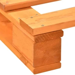 vidaXL - Bed frame pallet - Bruin - Massief grenenhout - 160x200 cm Sale