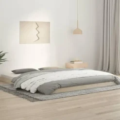 vidaXL - Bed frame pallet - Naturel - Massief grenenhout - 180x200 cm Discount