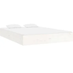 vidaXL - Bed frame pallet - Wit - Massief hout - 120x200 cm Sale