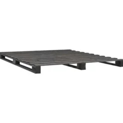 vidaXL - Bed frame pallet - Grijs - Massief grenenhout - 120x200 cm Discount