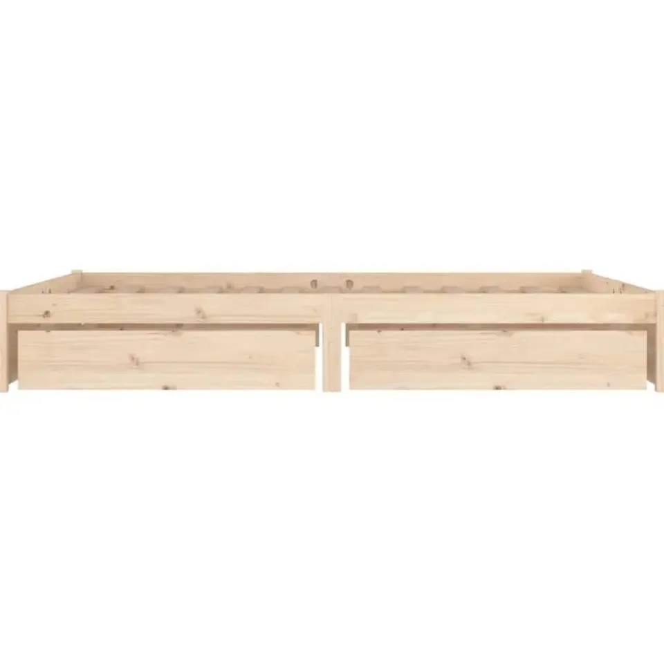 vidaXL - Bed frame zonder matras met lades - Naturel - Grenenhout - 120x200 cm Best