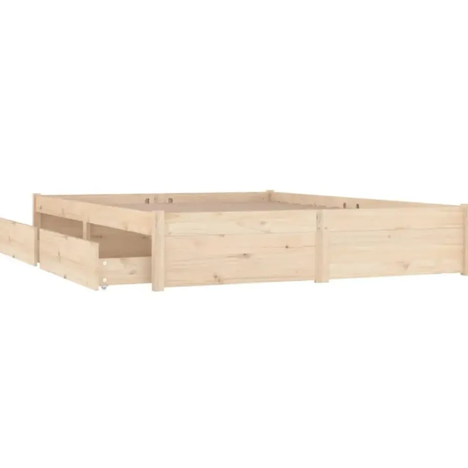 vidaXL - Bed frame zonder matras met lades - Naturel - Grenenhout - 120x200 cm Best
