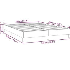 vidaXL - Bed frame zonder matras - Zwart - Fluweel - 140x200 cm Outlet