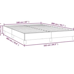vidaXL - Bed frame zonder matras - Donkergrijs - Stof - 160x200 cm Sale