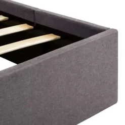 vidaXL - Bed met opbergruimte en LED - Hydraulische - Taupe - Stof - 120x200 cm Best