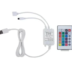 vidaXL - Bed met opbergruimte incl. LED - zwart - Kunstleer - 120x200 cm Clearance