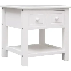 vidaXL - Bijzettafel - Wit - Hout Outlet