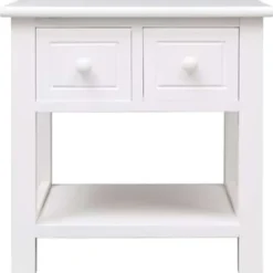 vidaXL - Bijzettafel - Wit - Hout Outlet