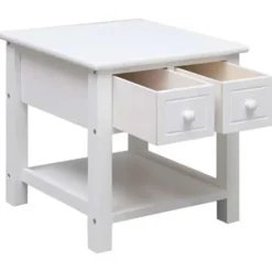 vidaXL - Bijzettafel - Wit - Hout Outlet
